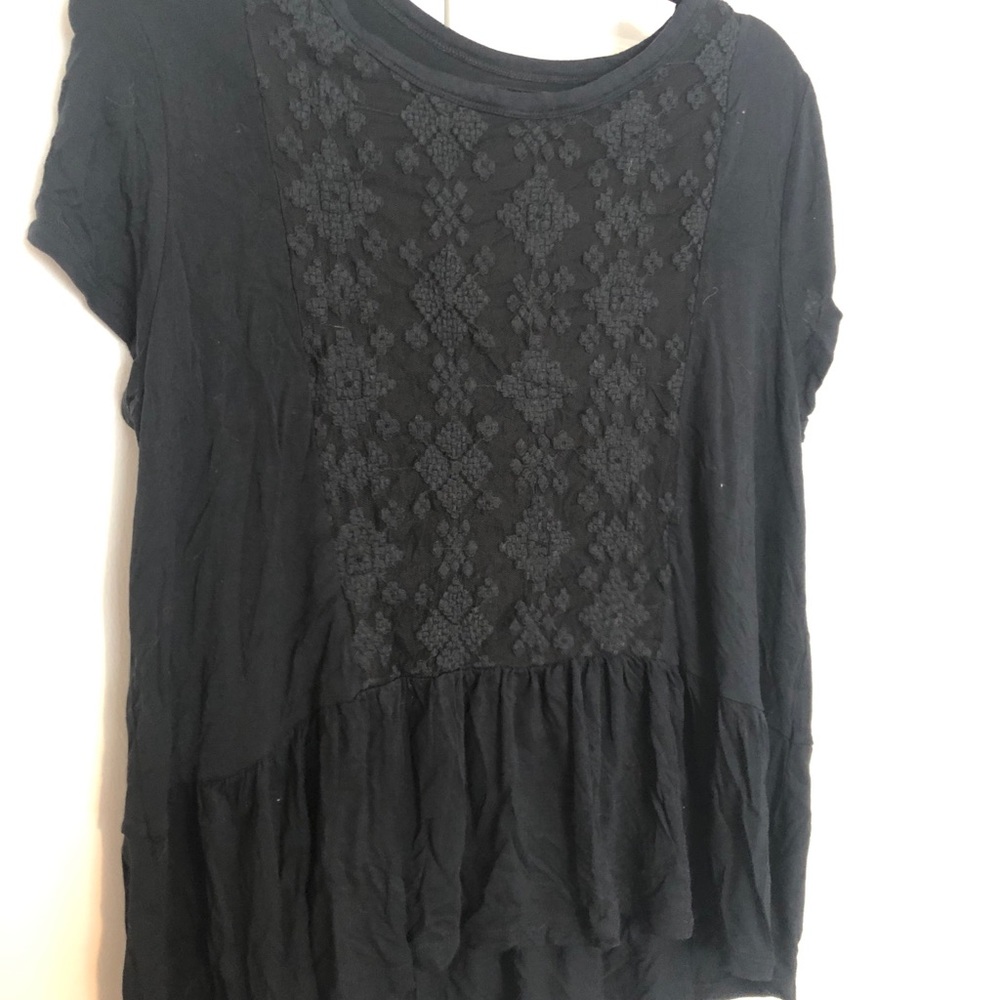 American Eagle peplum lace top